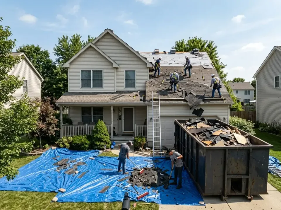 roof-replacement-debris-remova-004 — frequently asked questions, Cheapest Dumpster Rentals in Chesterfield, IN
